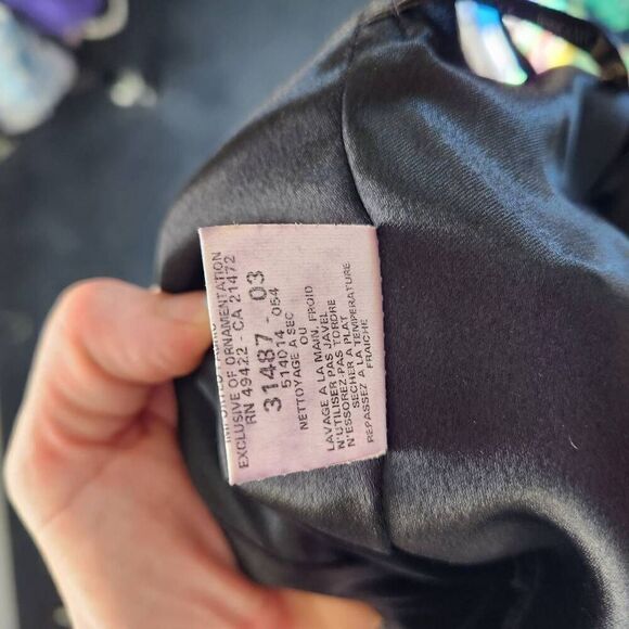 Jessica McClintock For Gunne Sax Womens Black Halter Maxi Formal Dress Size 3/4 - Picture 12 of 13